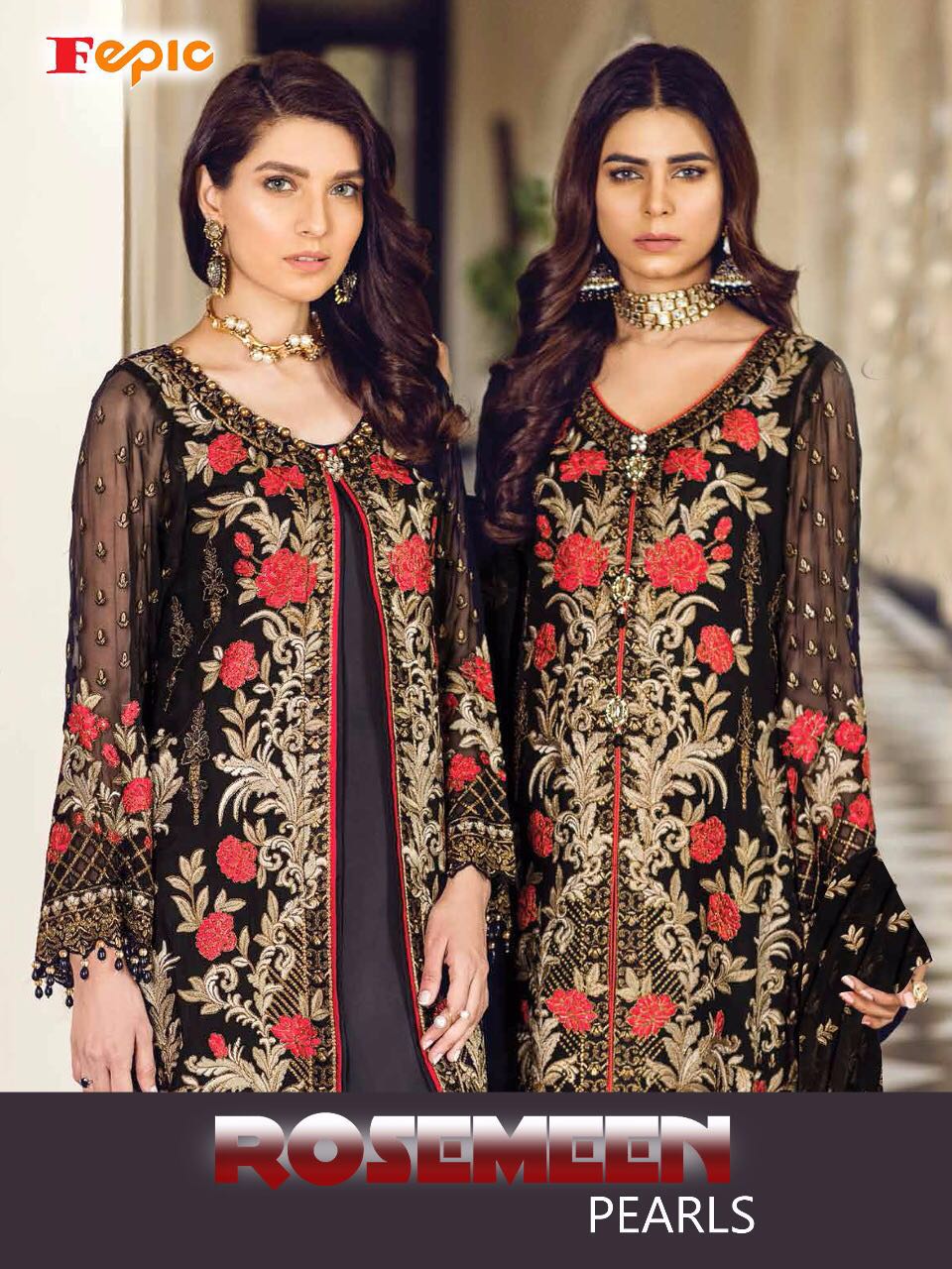 Fepic rosemeen pearls karachi Suits collection wholesaler