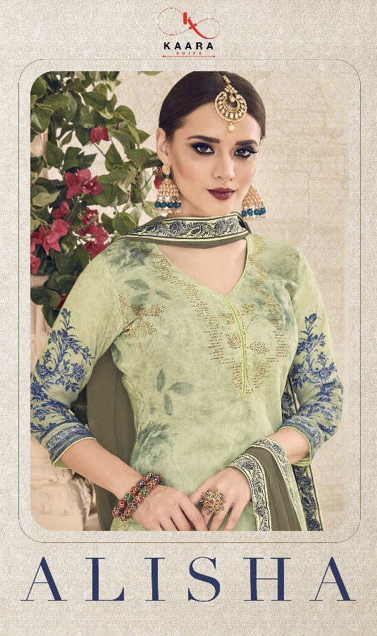 Kaara suits presenting alisha exclusive pure muslin cotton wear salwar kameez concept