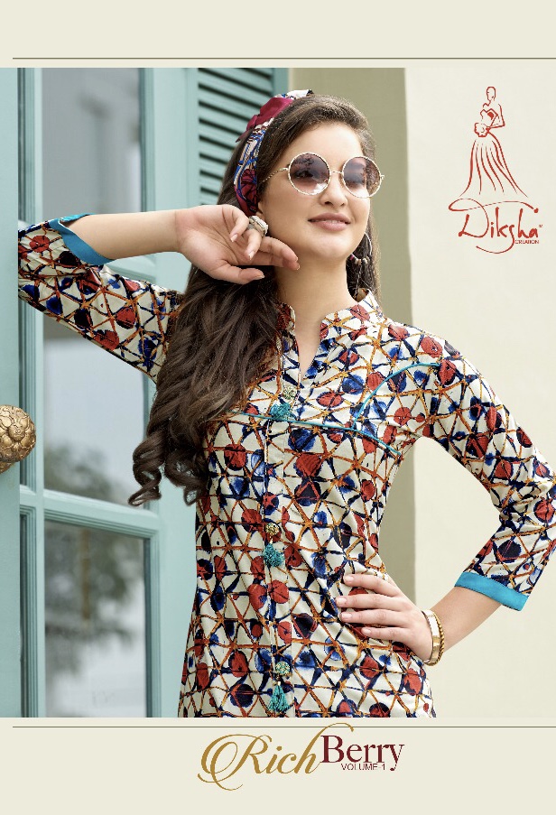 Diksha fashion Presents rich berry casual ready to wear beautiful kurtis concept