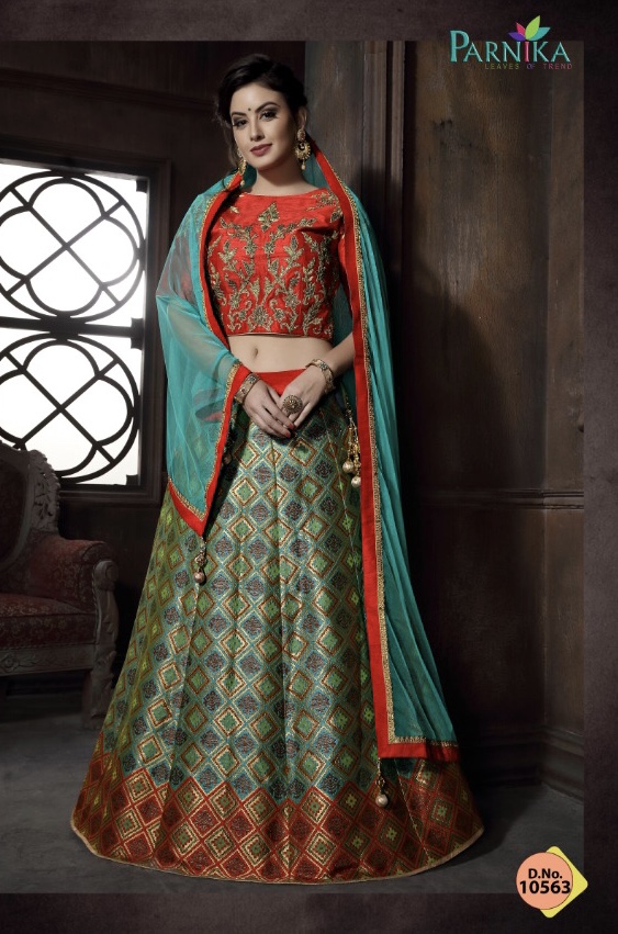 Parnika presents TAABIIR stylish trendy look crop top with skirt lehengha Concept
