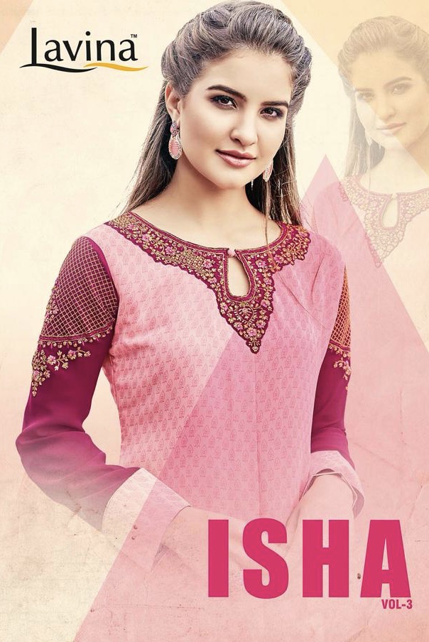 Lavina launch Isha vol 3 semi casual Fancy wear collection of kurtis