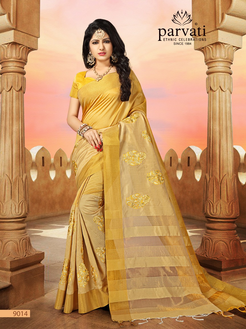 Parvati presenting silk fusion vol 11 stylish Rich look silk sarees collection
