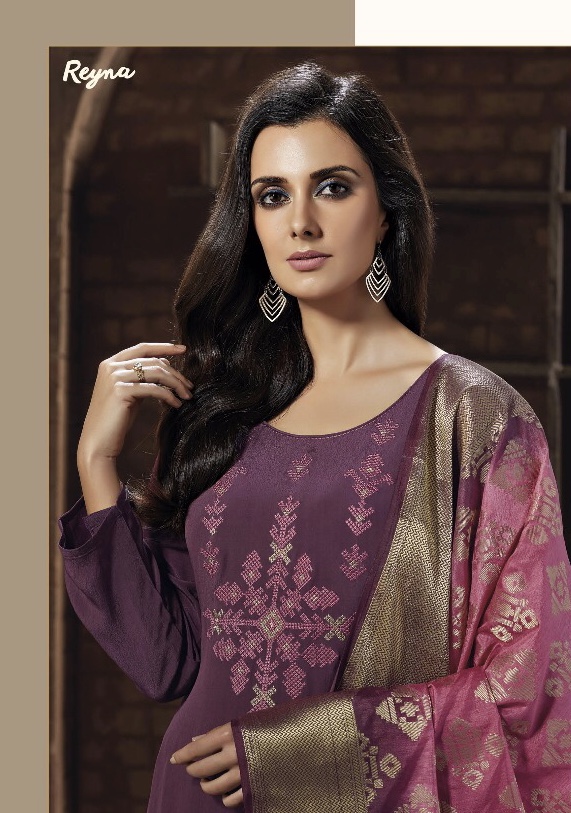 Reyna presents earth bound beautiful semi casual wear collection of salwar kameez