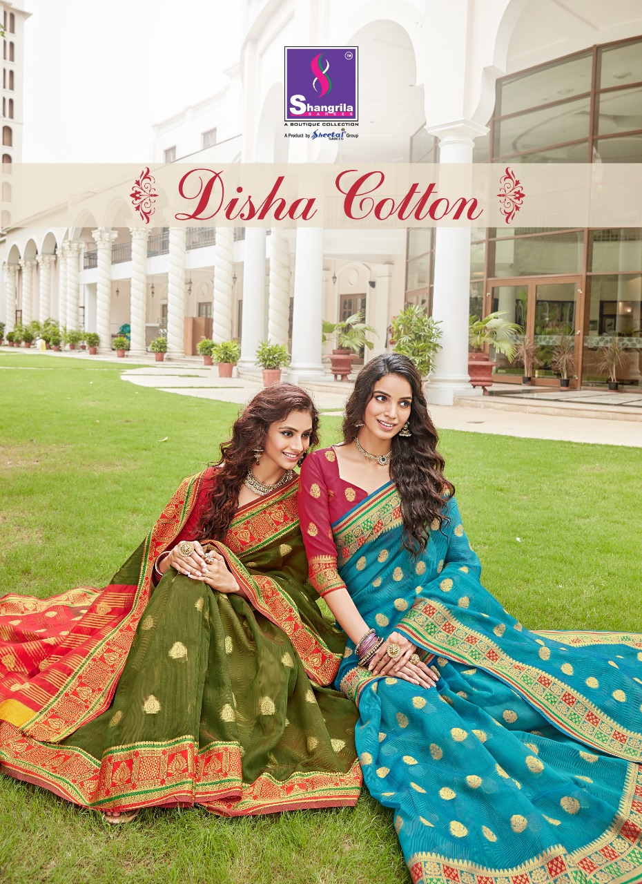 Shangrila disha cotton Exclusive fancy traditional touch collection of sarees