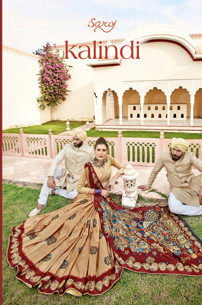 Saroj presents kalindi stylish digital printed sarees collection