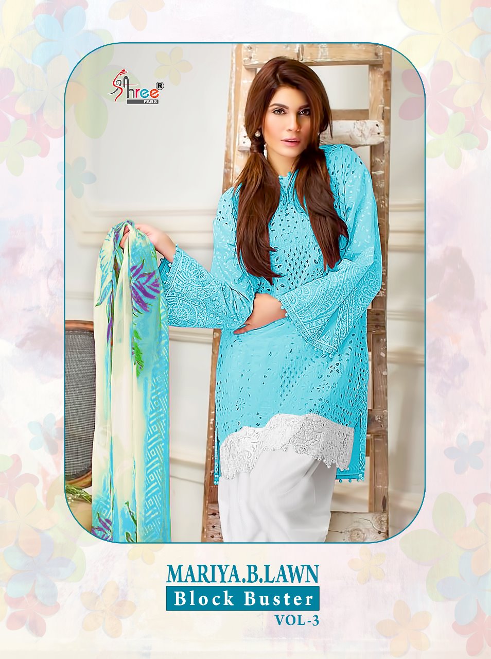 Shree fabs presenting mariya b lawn block buster vol 3 casual fancy collection of salwar kameez
