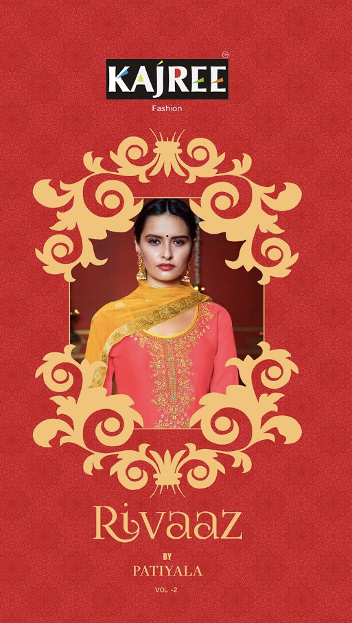 Kajree fashion presenting rivaaz by patiyala vol 2 simple casual wear salwar kameez collection