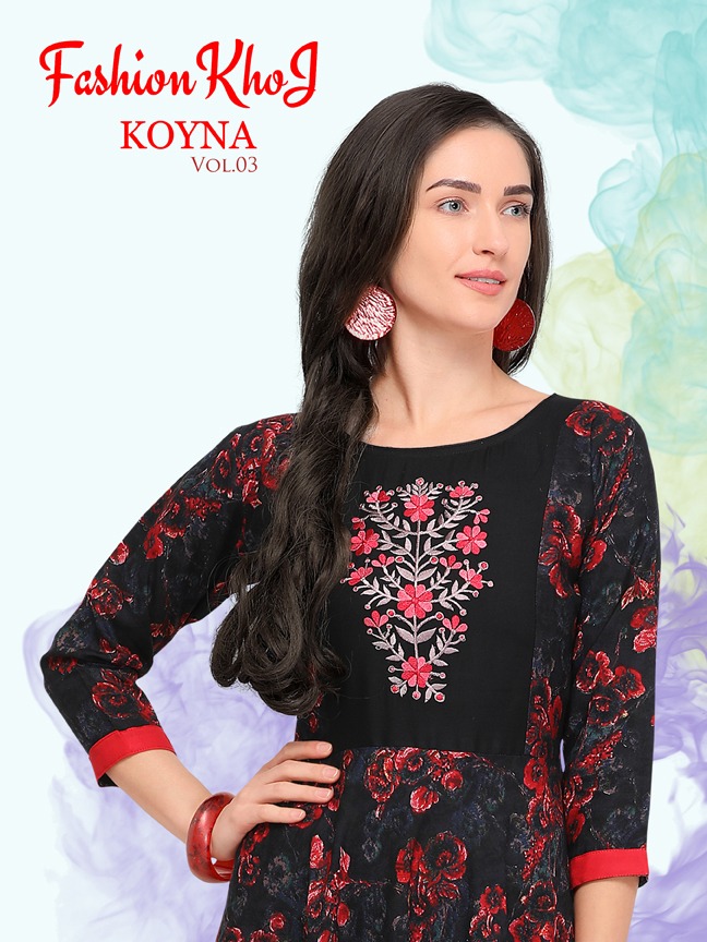 Fashion khoj koyna vol 3 exclusive fancy long kurtis concept