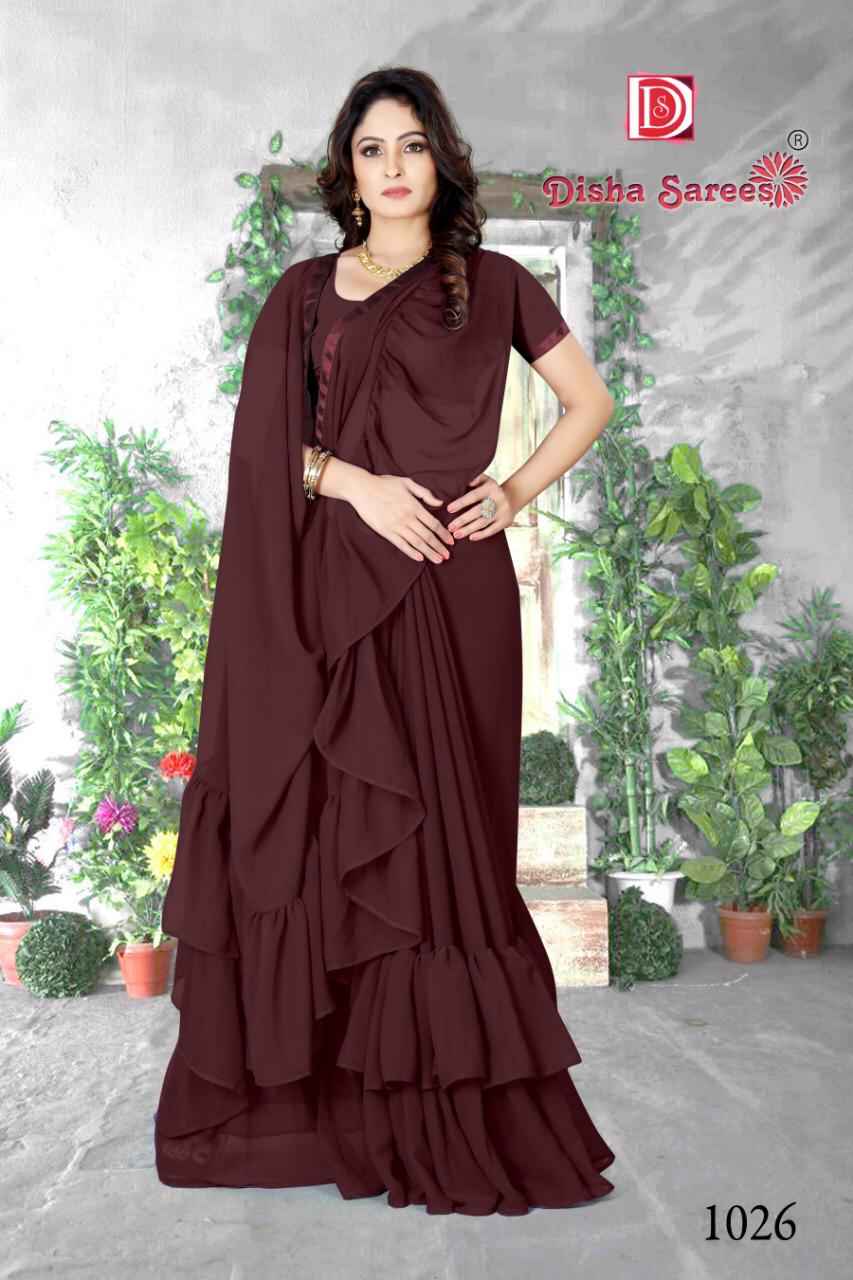 Disha sarees new trendz designer Party Wear skirt style sarees
