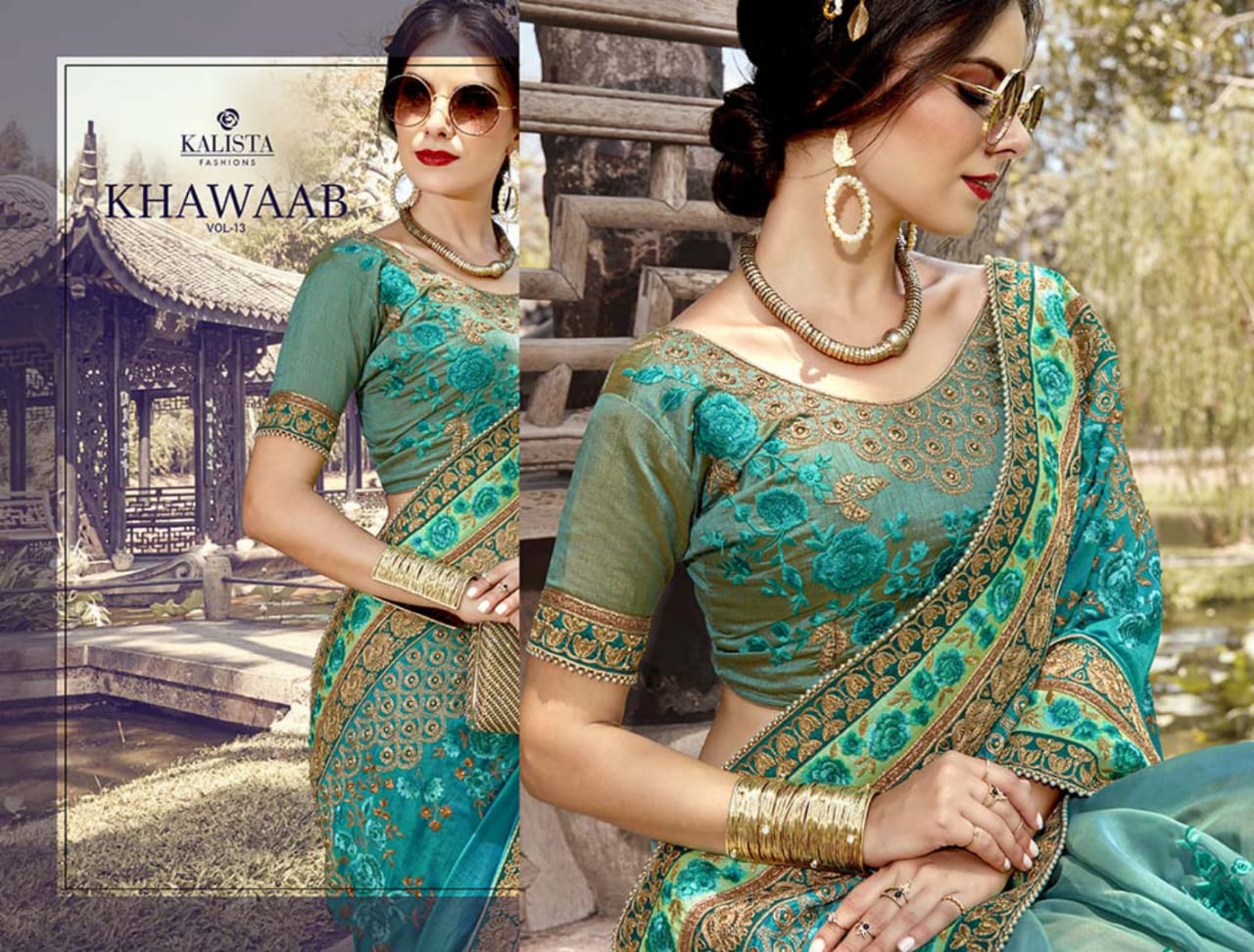kalishta fashion khawaab vol 13 beautiful fancy sarees collection at reasonable rate