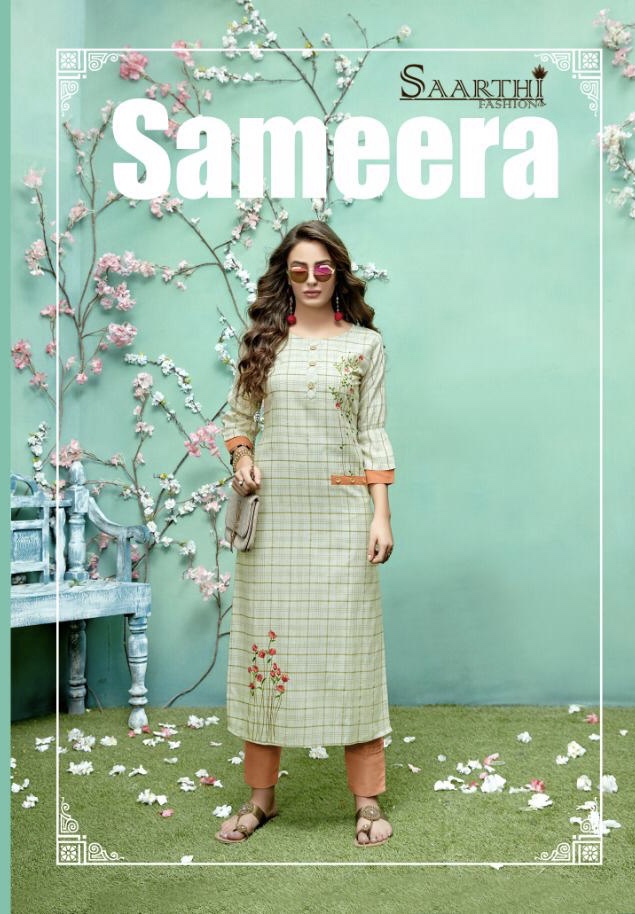 sanskruti sameera fancy casual wear kurtis catalog