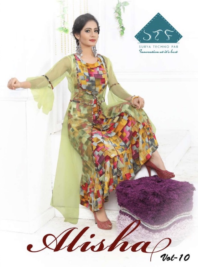 sTF alisha vol 10 casual wear fancy gowns catalog at reasonable rate