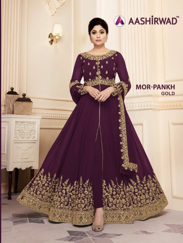 aashirwad creation mor pankh gold designer collection of outfits