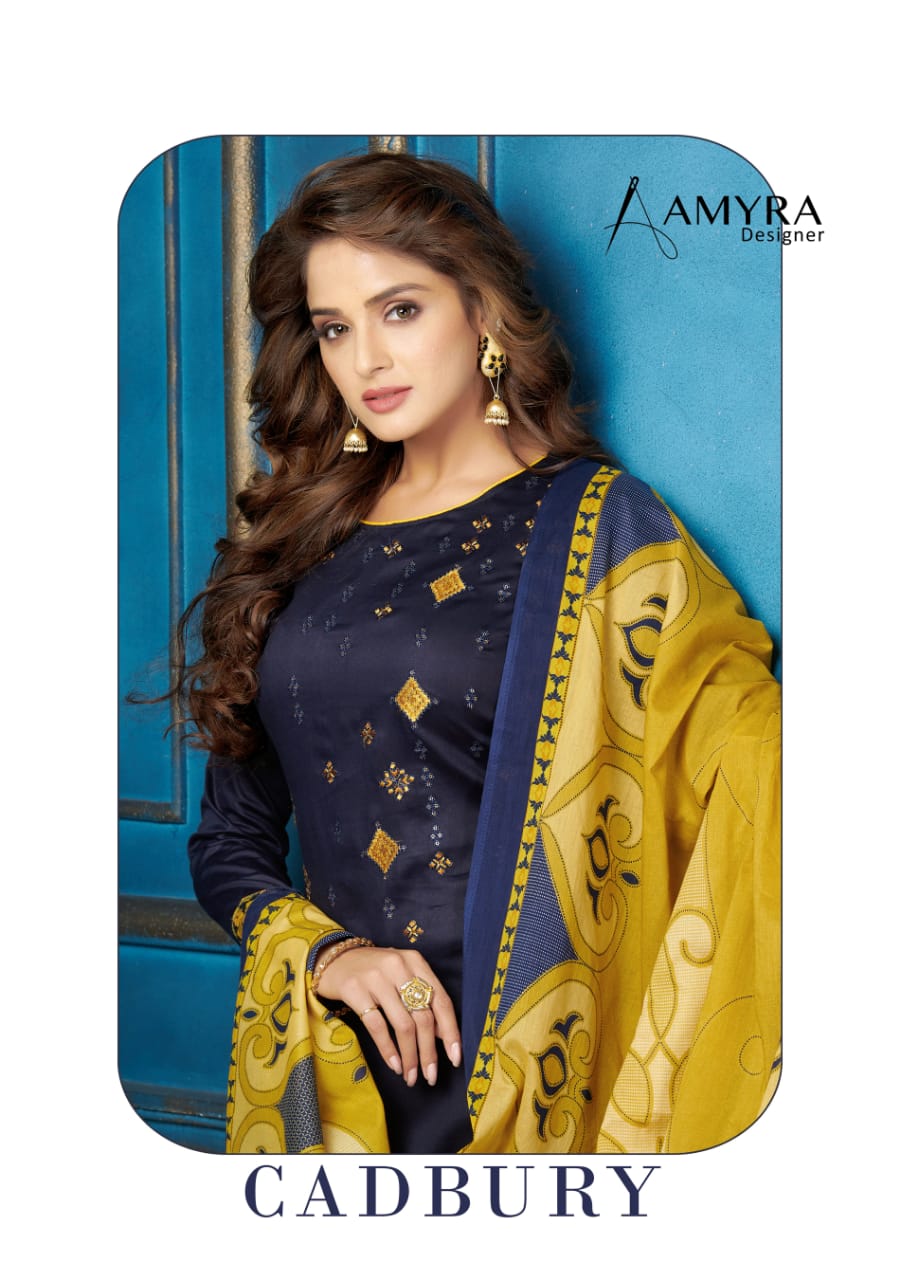 amyra designer cadbury colorful fancy collection of salwaar suits