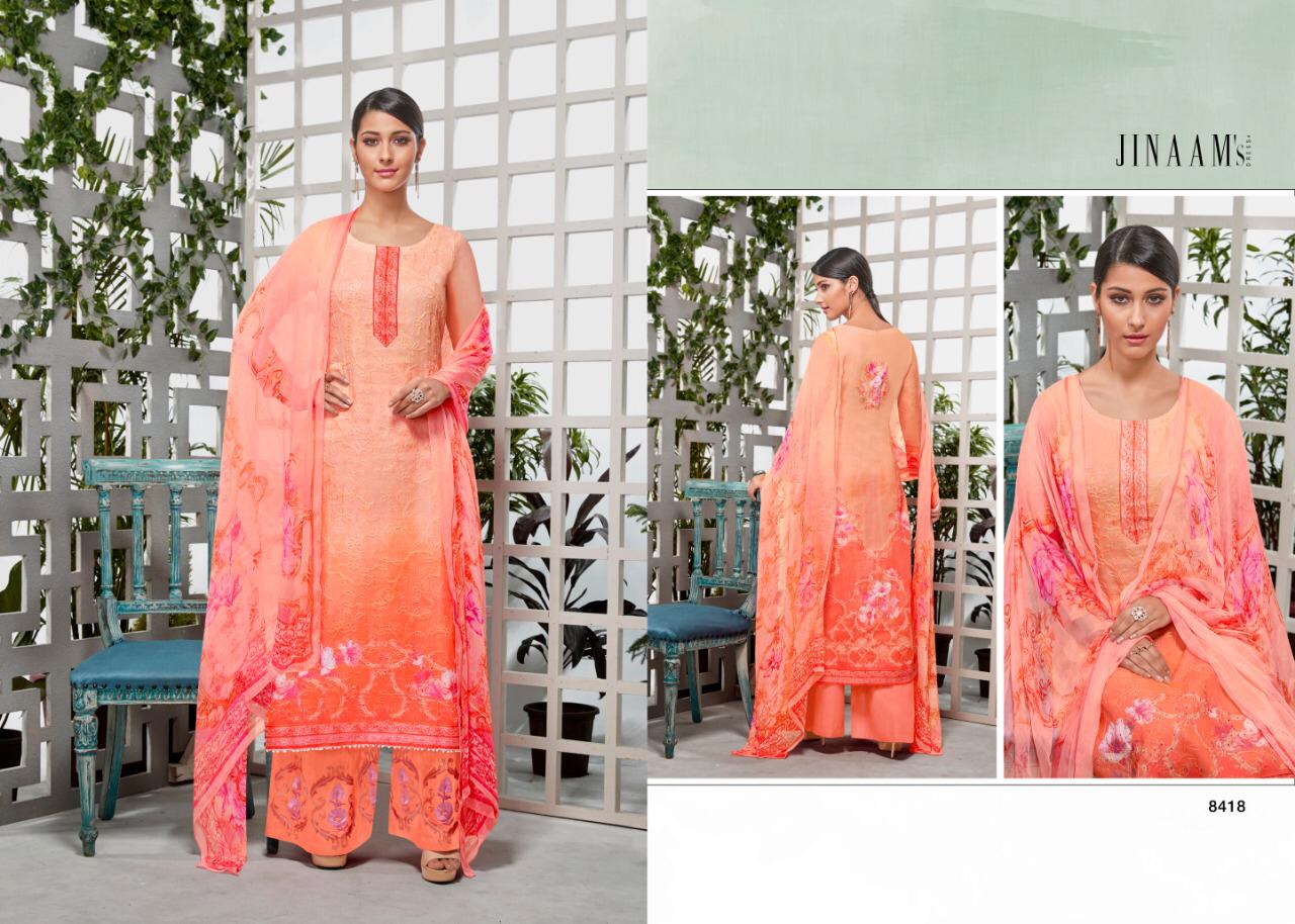 jinaam ruby collection of colorful fancy salwaar suits