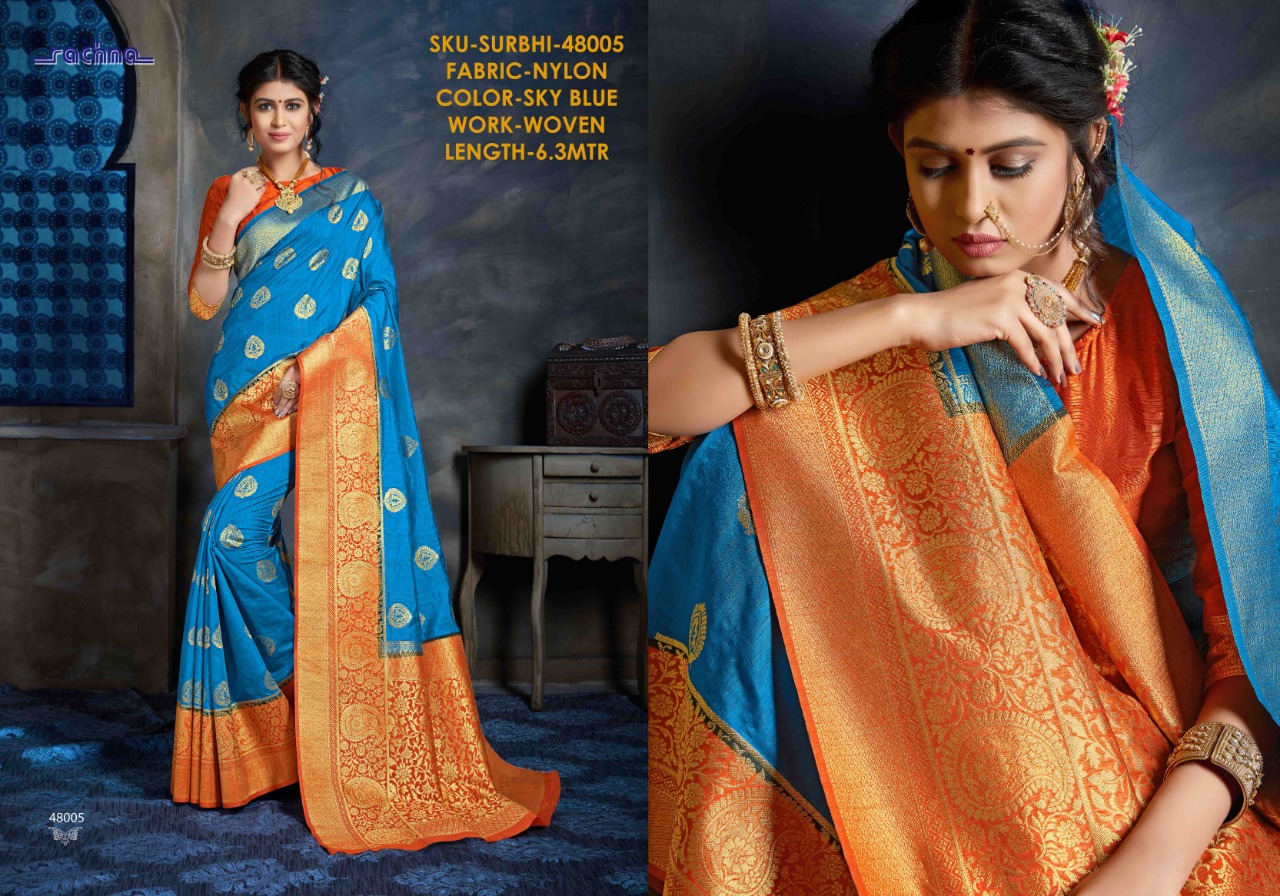rachna arts surbhi colorful fancy collection of sarees
