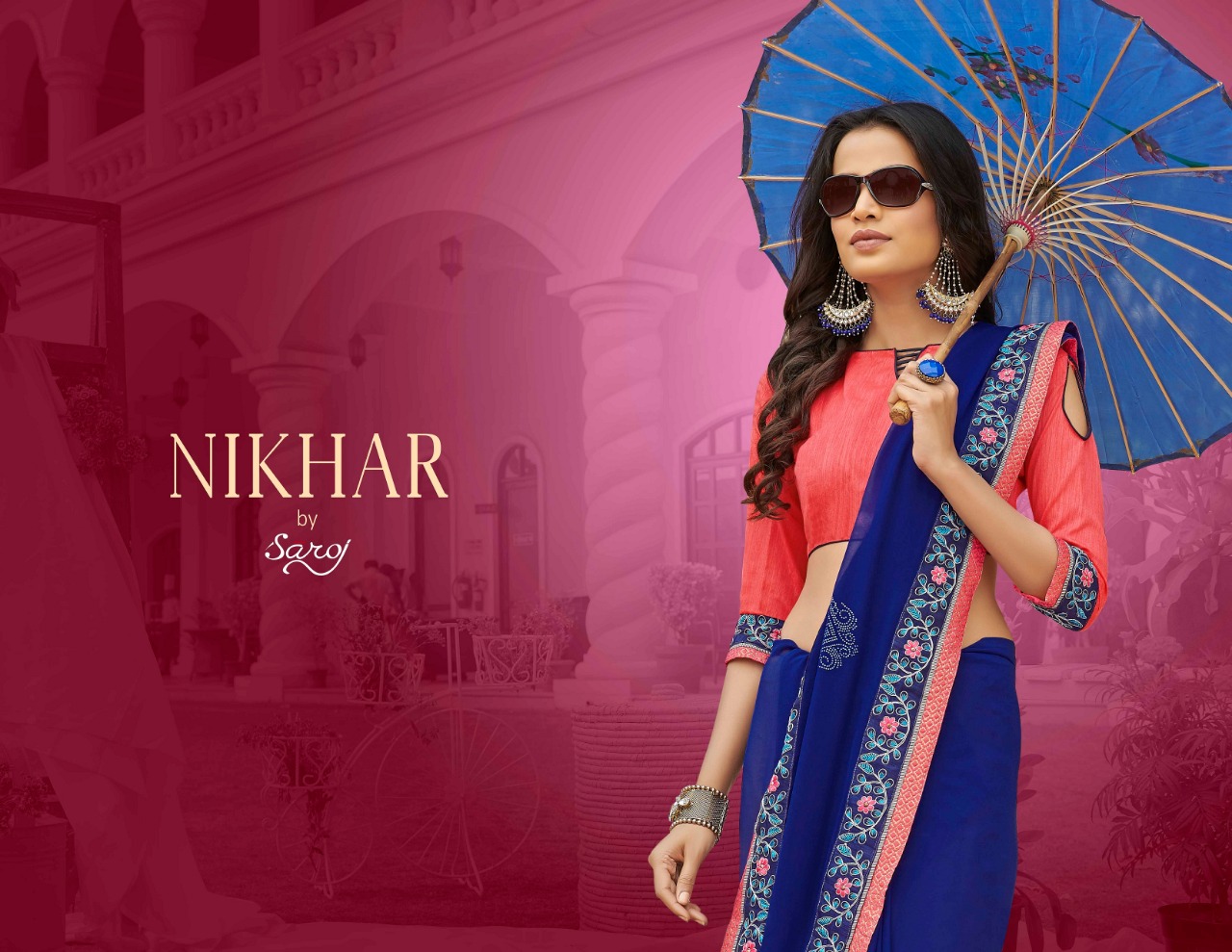 saroj nikhar colorful fancy collection of sarees