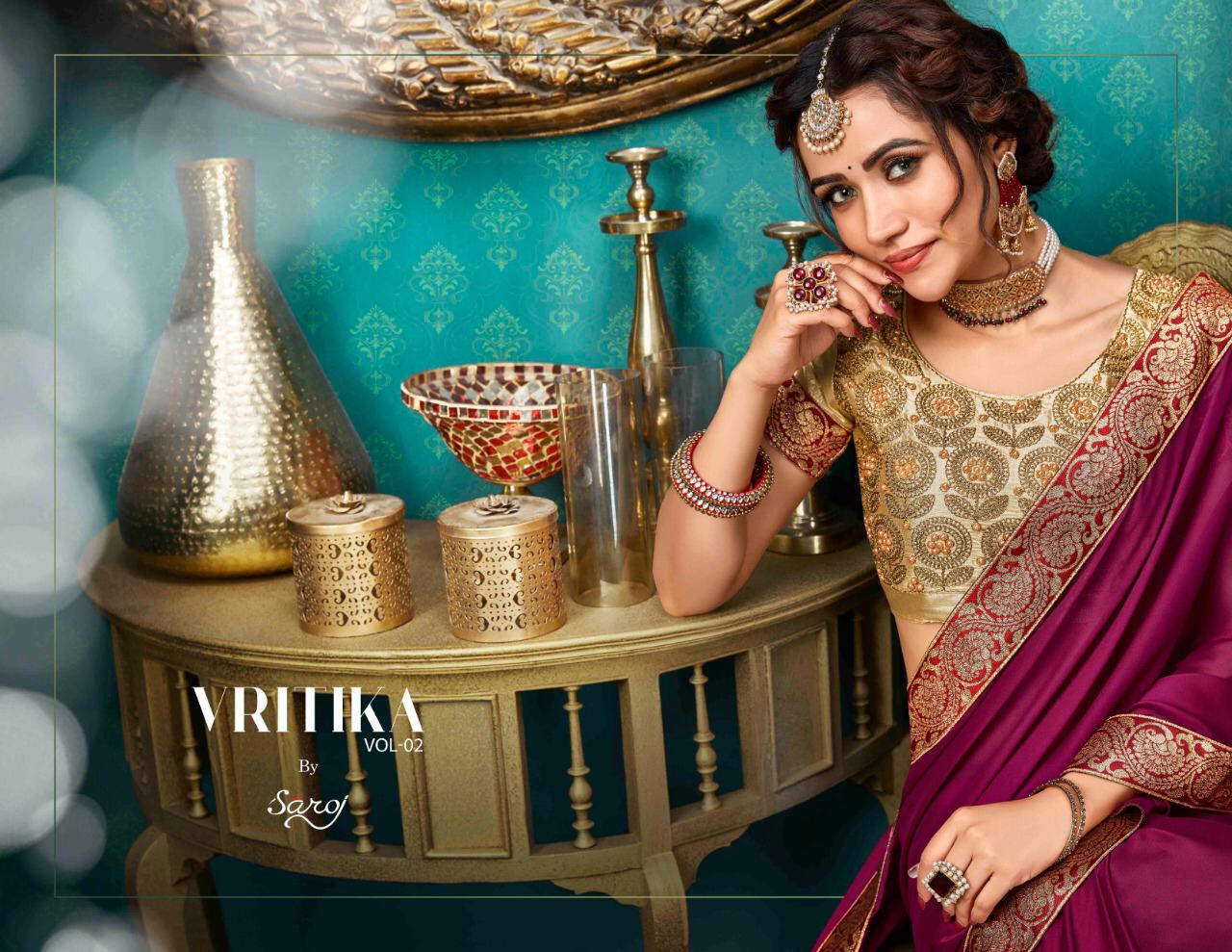 saroj vritika 2 colorful fancy collection of sarees