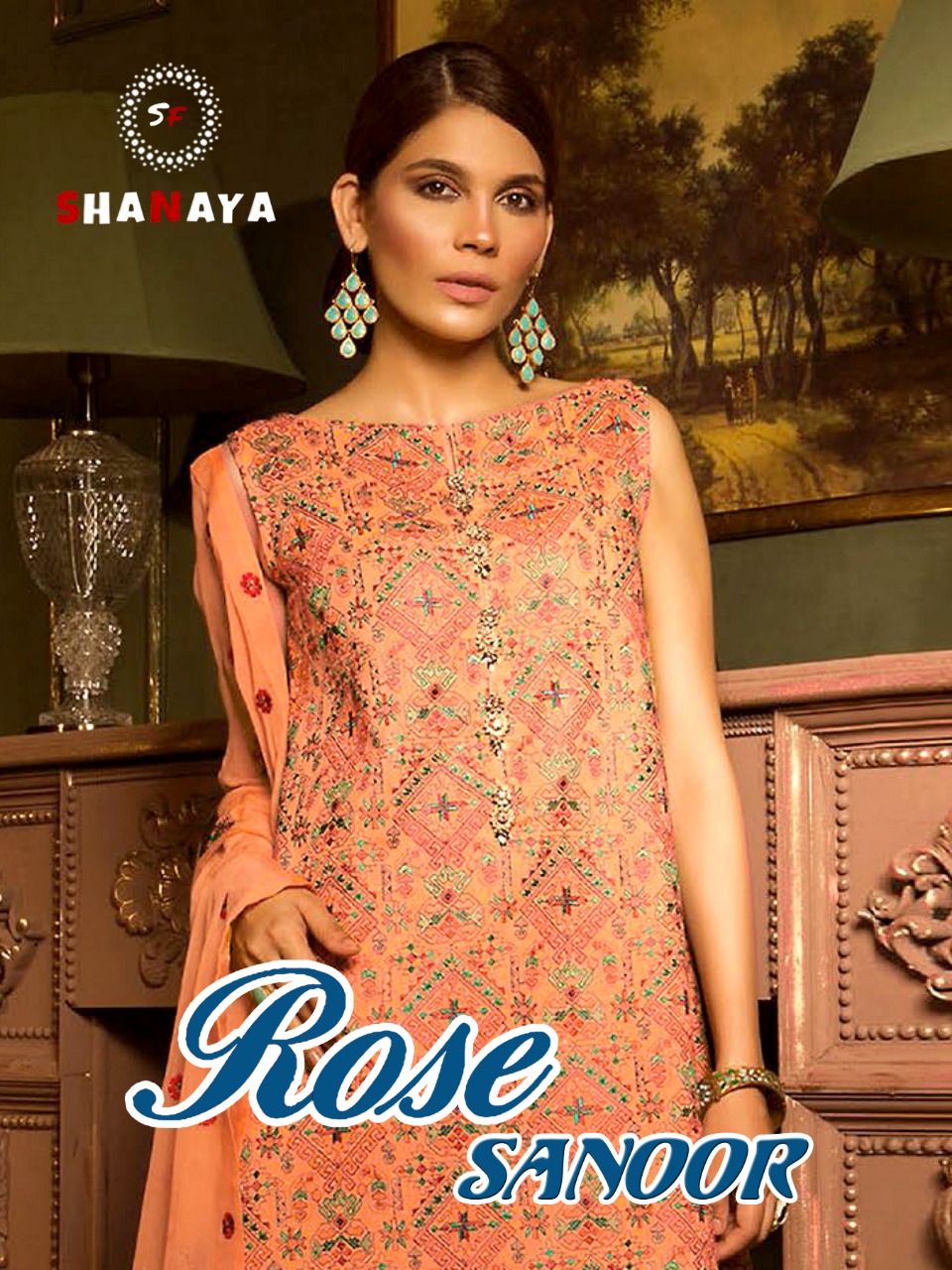 shanaya fashion rose  sanoor colorful fancy salwaar suits catalog at reasonable rate