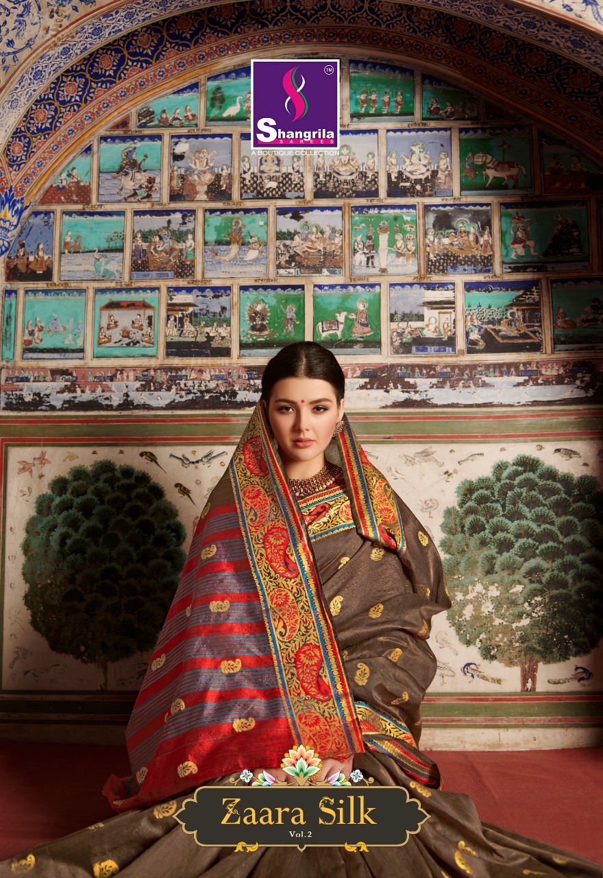 shangrila  zaara silk vol 2 bautiful fancy collection of sarees