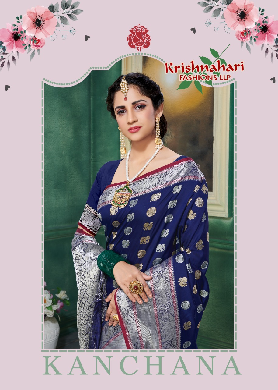 krishnahari kanchana colorful designer collection of sarees