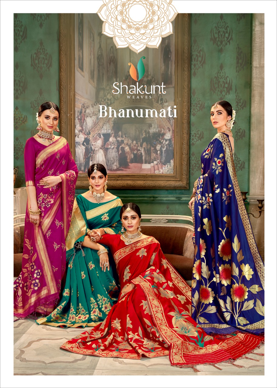 shakunt weaves bhanumati colorful fancy collection of sarees