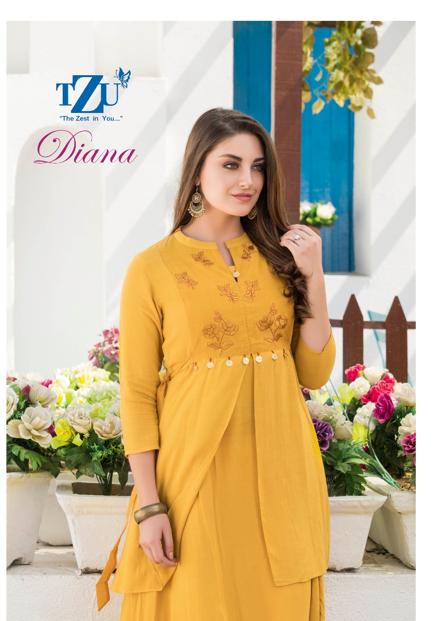 tzu life diana colorful fancy collection of kurtis at reasonable rate