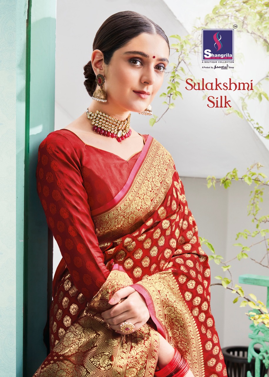 Shangrila sulakshmi banarasi printed fancy sarees collection