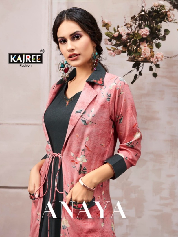 Kajree fashion anaya beautiful kurti with shrug collection