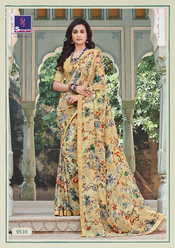 Shangrila nirvana 2 floral printed Jacquard festive wear saree’s for women