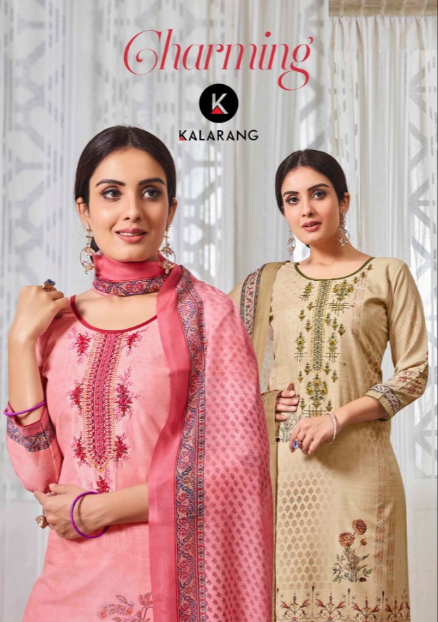 Kalarang creation charming digital muslin printed salwar suits Material at wholesale prices