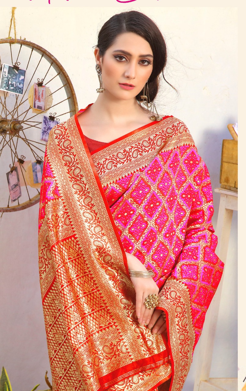Shangrila gauri silk exculsive collection of colorful sarres