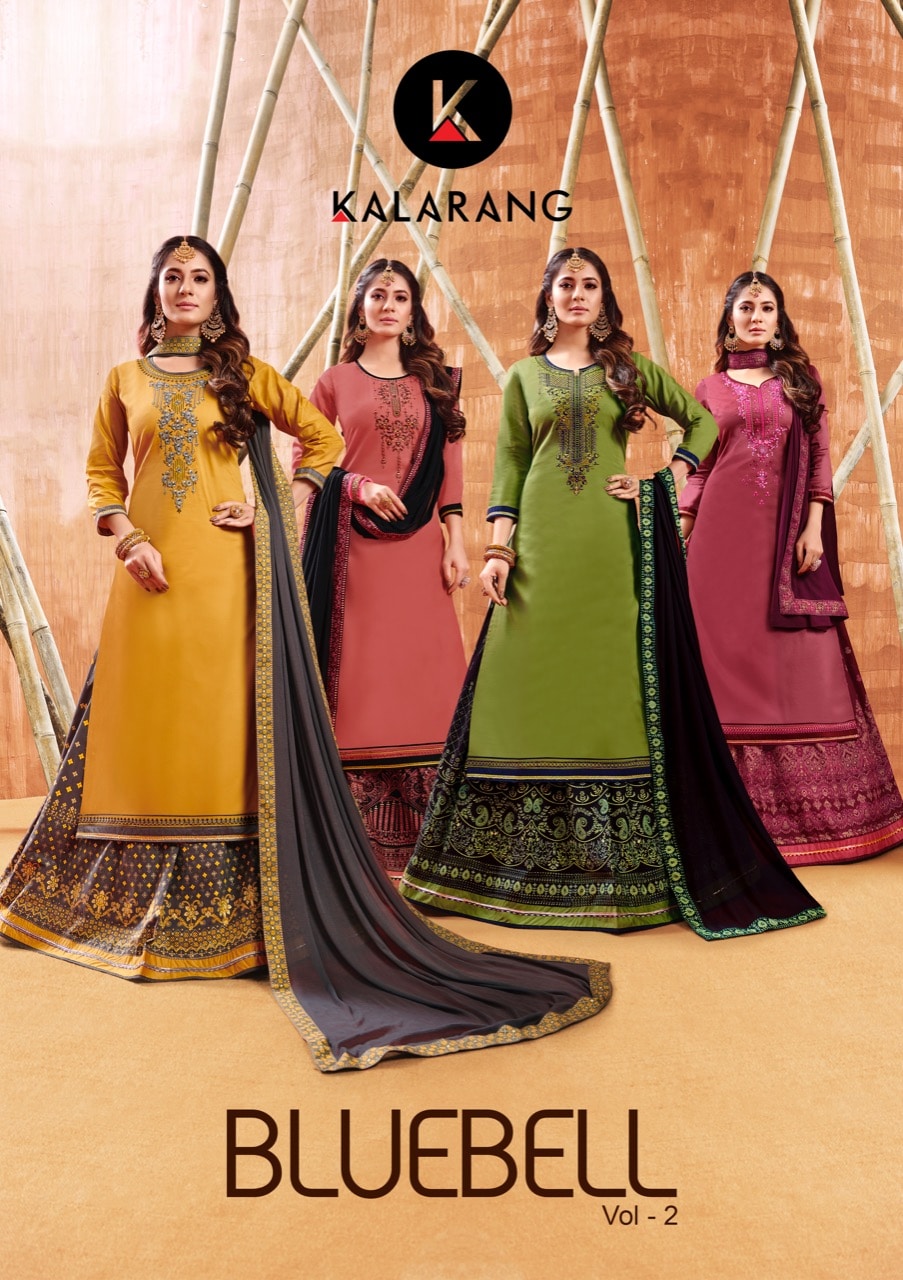 Kalarang Creation blue Bell Vol-2 stylish look Salwar suits in wholesale prices