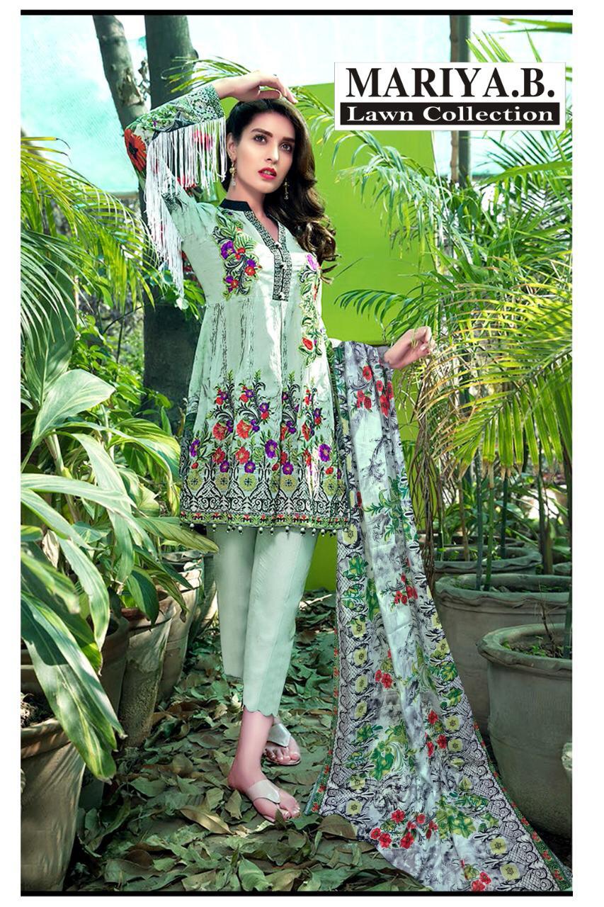 Saaniya Trendz mariya b lawn collection charming look Salwar suits in wholesale prices