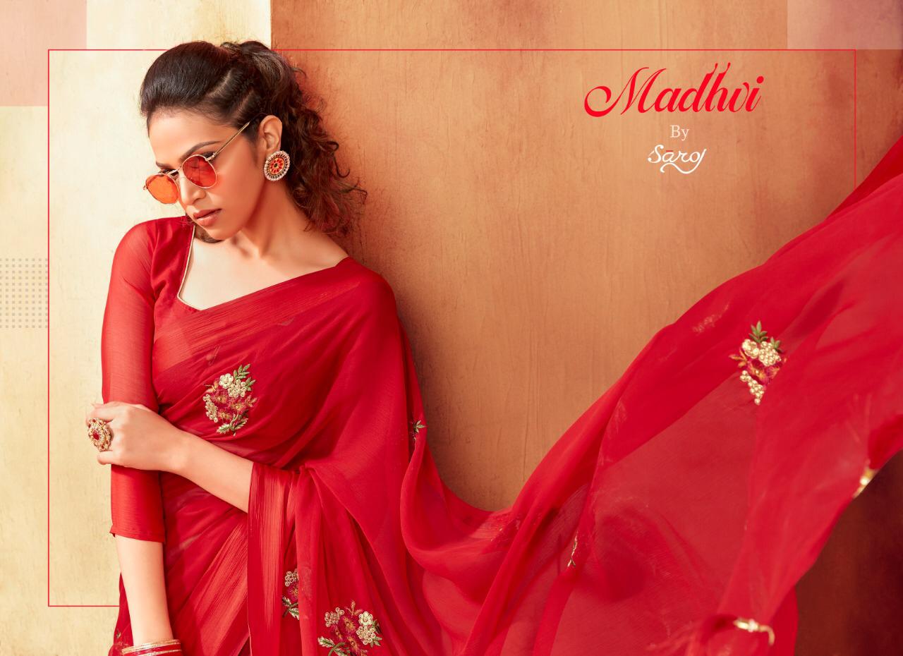 Saroj madhavi simplicity in new and stylish beautifully designed sarees in wholesale prices