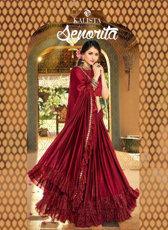 Kalista Fashions senorita astonishing style beautifully designed Sarees
