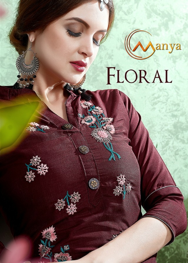 Mansi fashion floral attractive and stylish classy catchy look Kurties