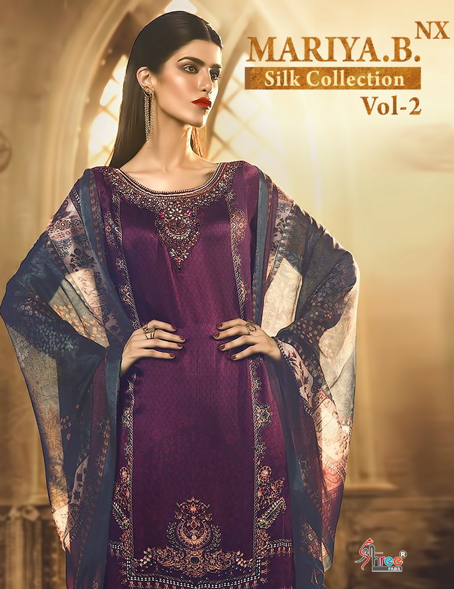 Shree Fab Maria b nx Silk vol-2 elegant look beautiful Salwar suits