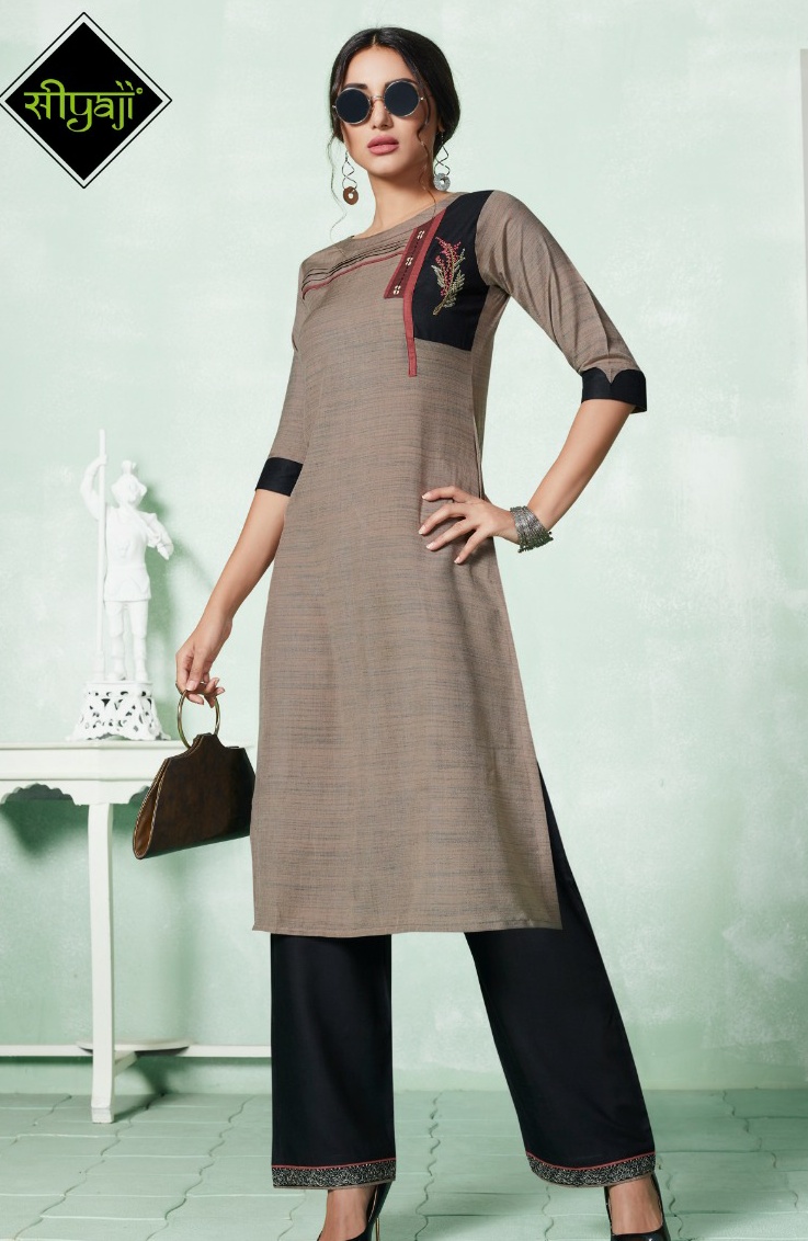 Siyaji black current vol 2 charming look attractive designed classic Trendy fits Kurties with plazzo