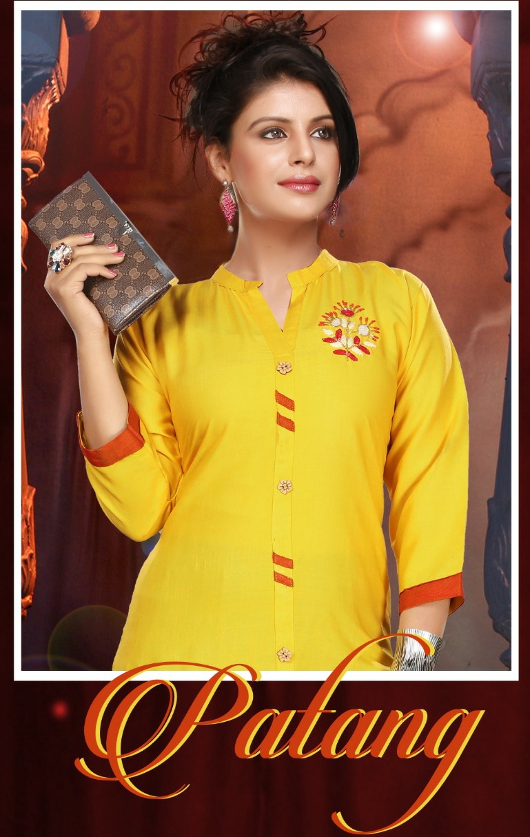 The Ethnic Studio patang a new and stylish classy catchy look colorfull Kurties
