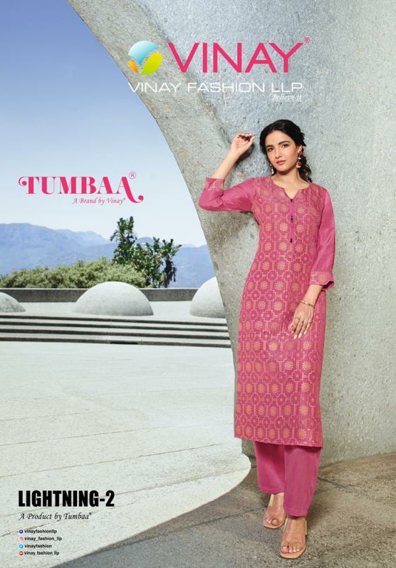 Vinay Fashion lightning vol 2 charming look beautifully designed attractive Kurti with plazzo