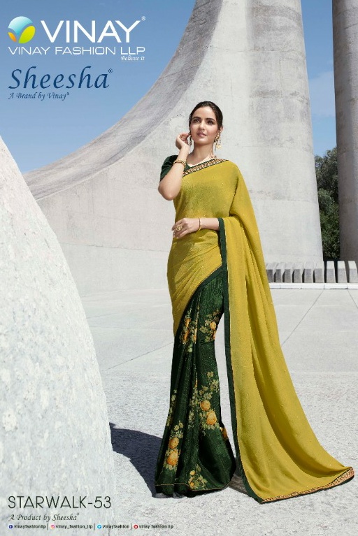 Vinay Fashion starwalk vol 53 astonishing style beautifully designed Trendy collection of Sarees