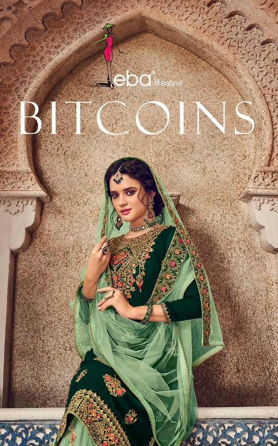 Eba life style Bitcoin Georgette fabric with diamond work Embroidered Salwar suits