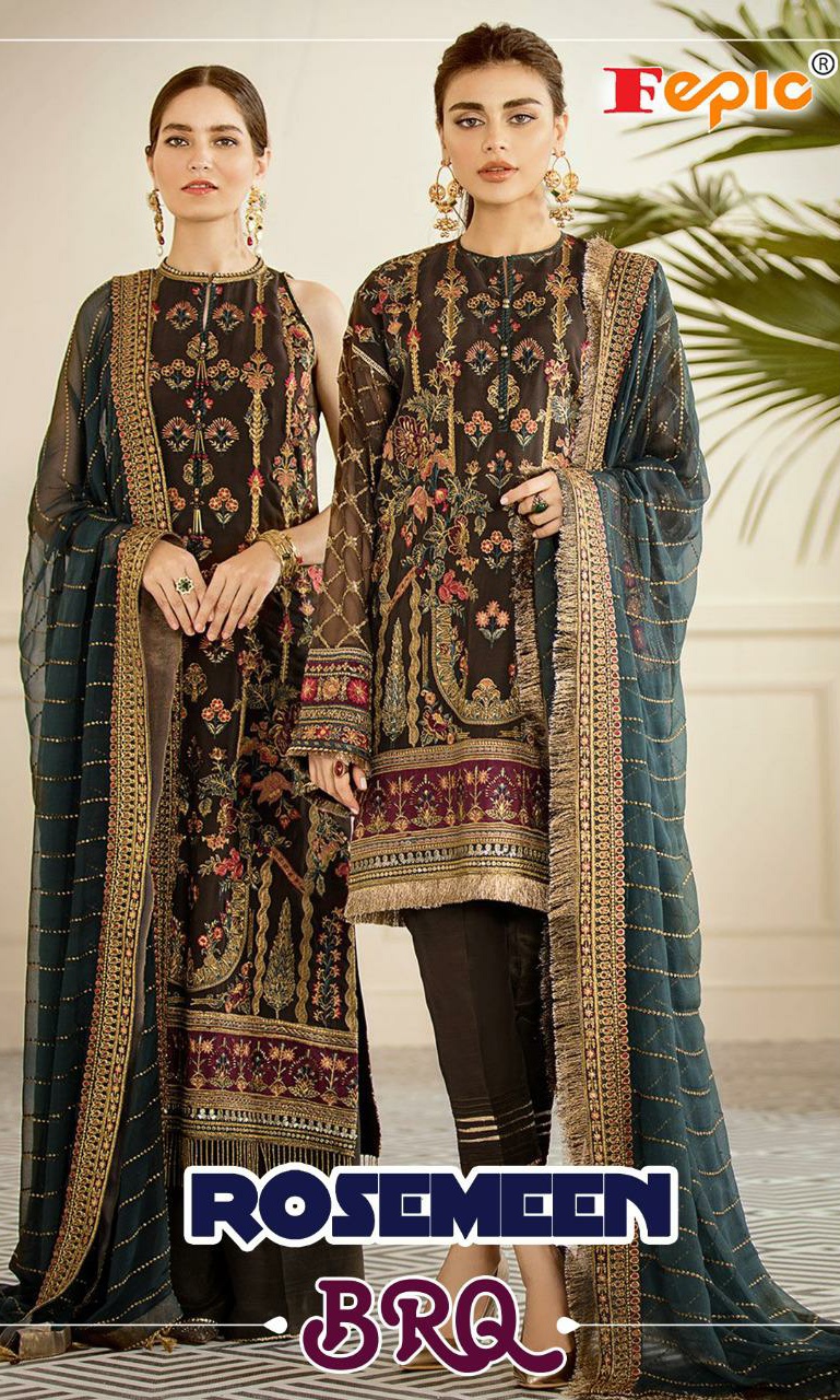 Fepic BRQ elagant Style gorgeous stunning look Georgette Net Pakistani style Salwar suits