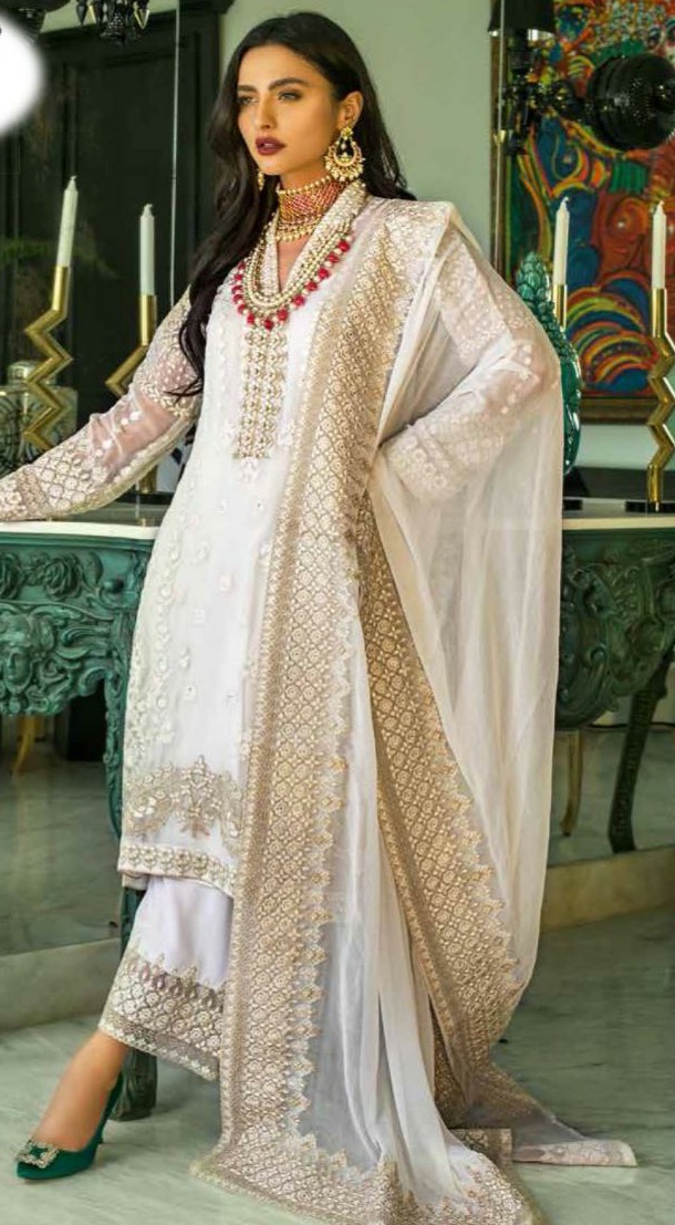 Saaniya trendz Mina Hasan marvellous stunning style embroidery Pakistani concept Salwar suits