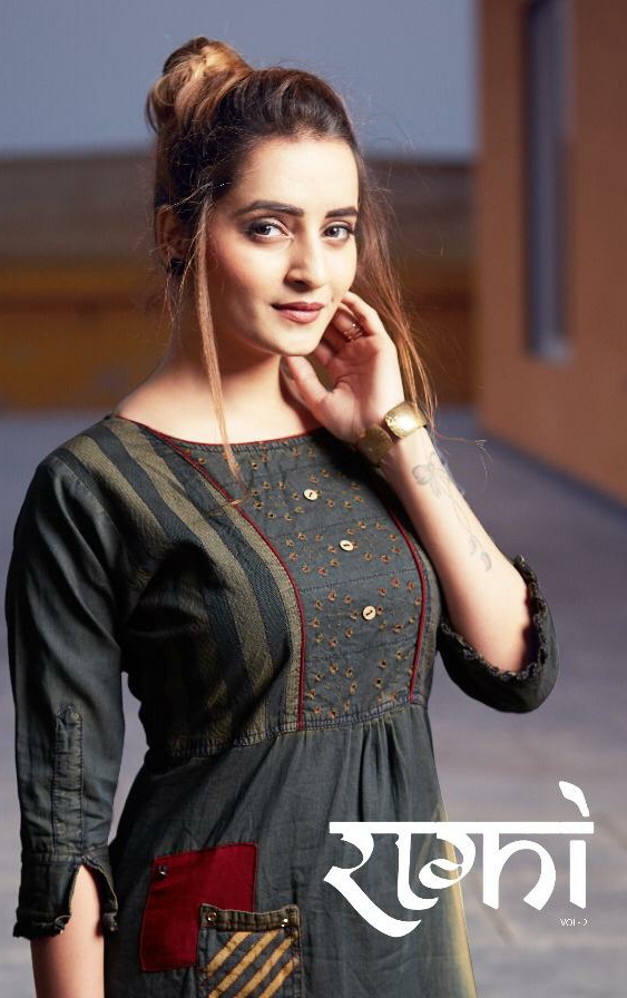 Siyaji ragni vol 2 gorgeous stunning look pure cotton denim modern Kurties