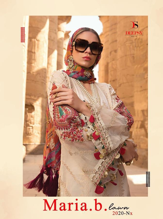 Deepsy maria b lawn 2020 nx pakistani dress Material at wholesale prices