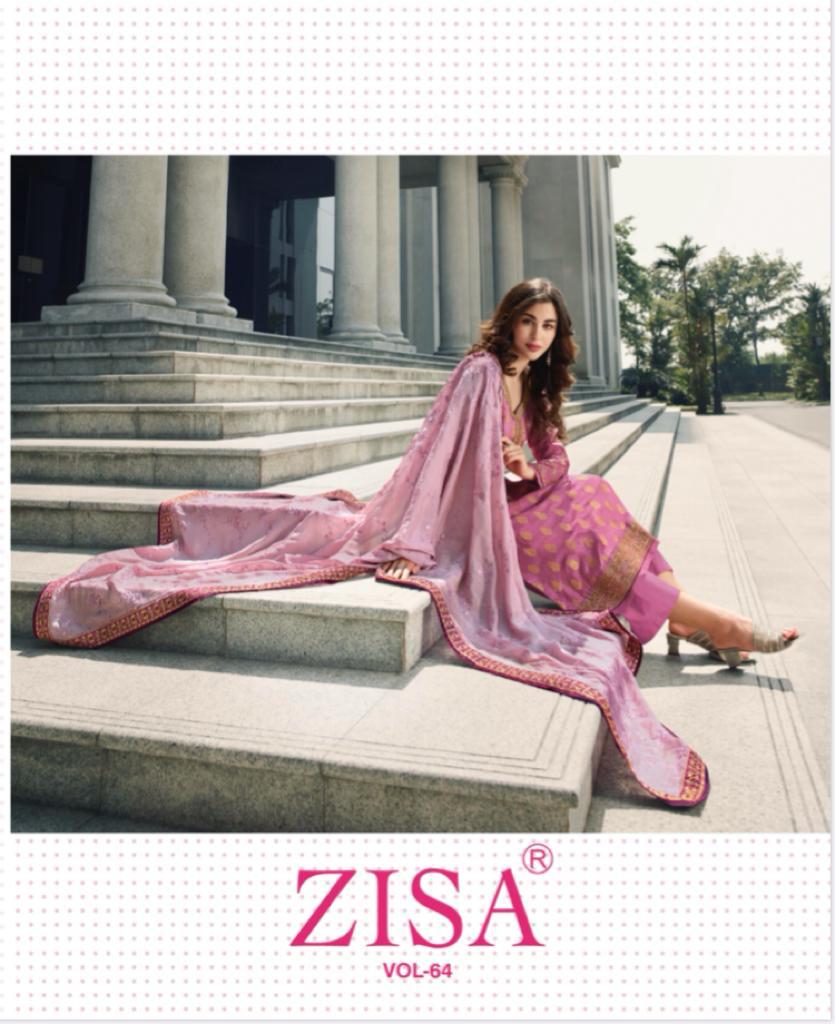 zisa dolla jeqaurd  vol 64  hit  elagant jeqaurd look Stylish designed Salwar suits catalog