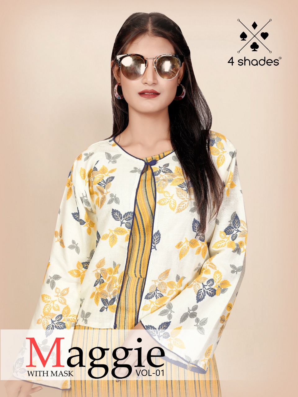 4 shades maggie catchy  look rayon kurti catalog