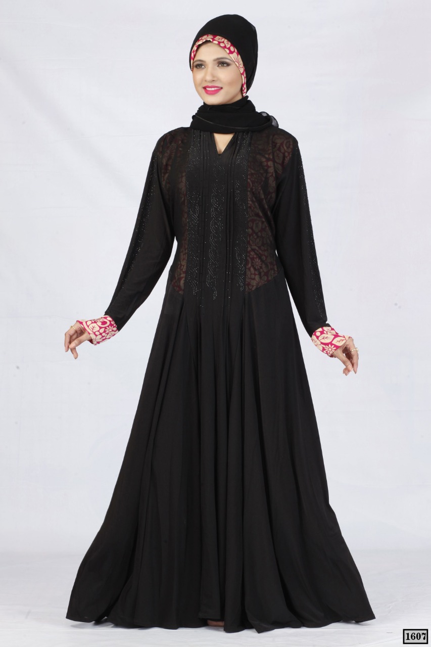 erra designer abaya d no1607 lycra elegant burkha singal